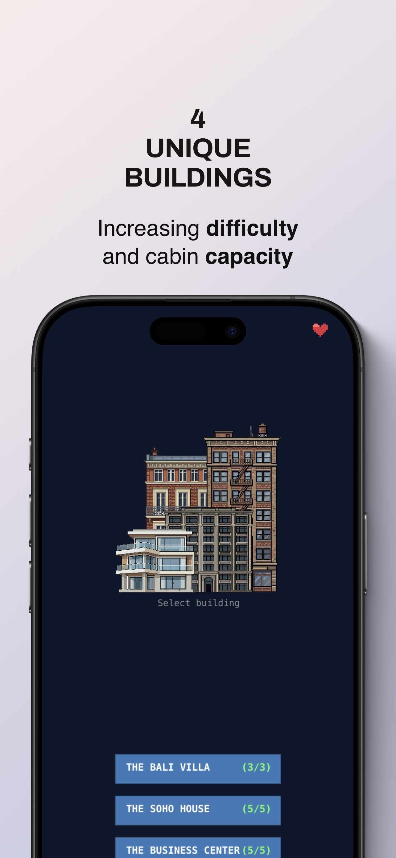 Building selection screen