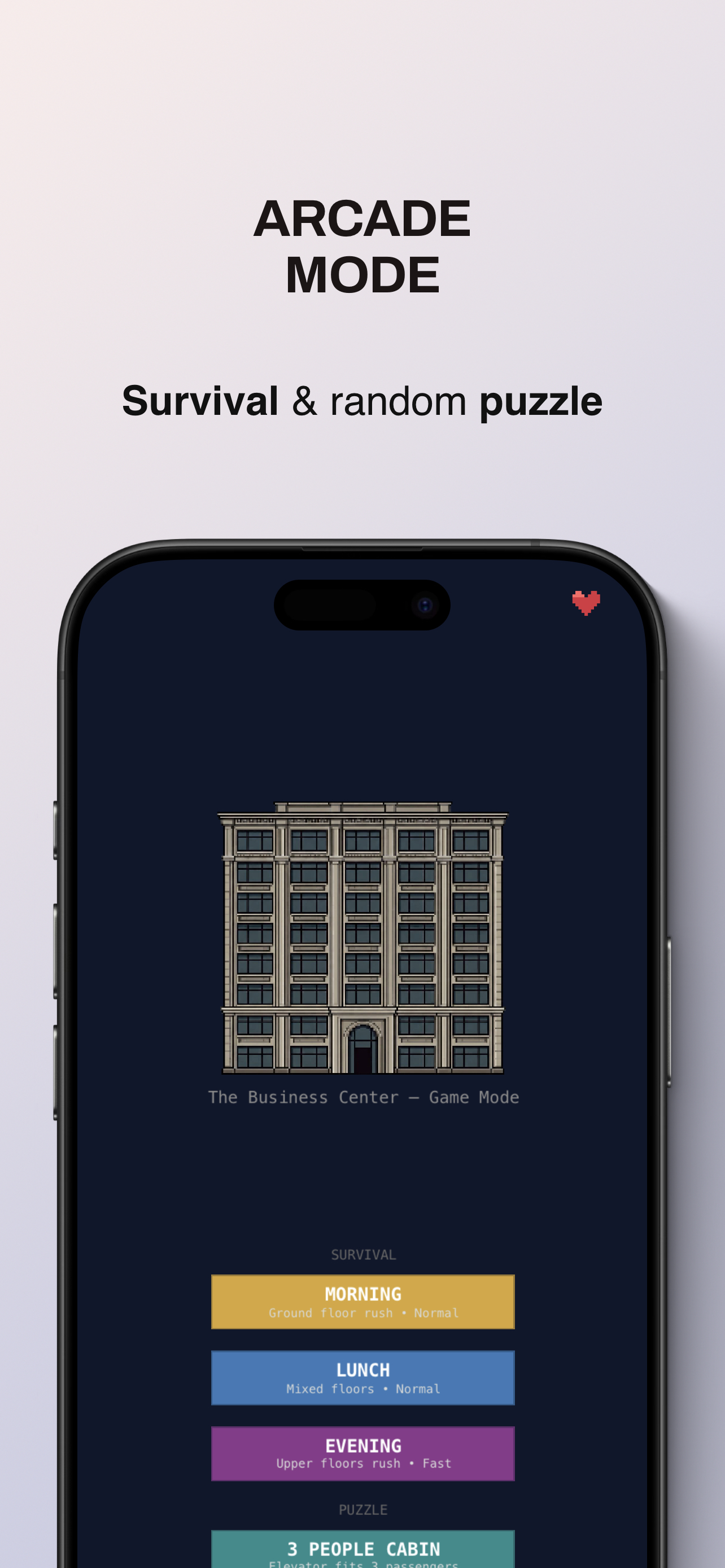 Arcade mode selection